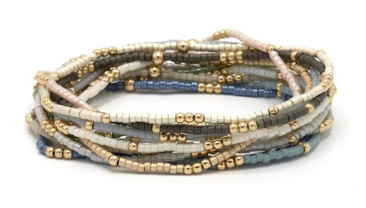 DENIM BLUE + Gold Filled Waterproof Bracelet
