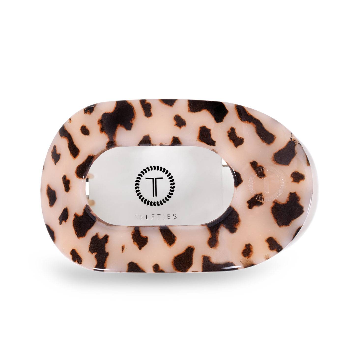 Flat Blonde Tortoise Round Clip - Large