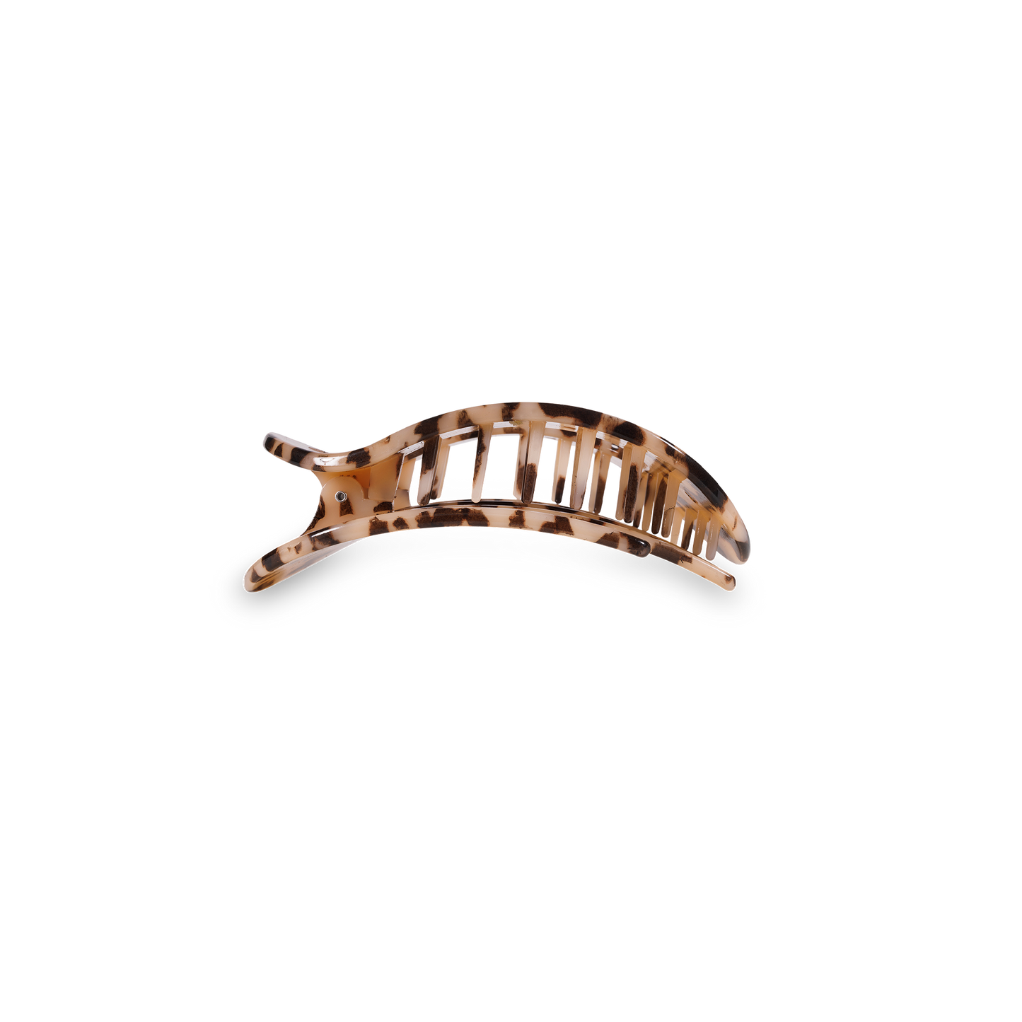 Flat Blonde Tortoise Round Clip - Small