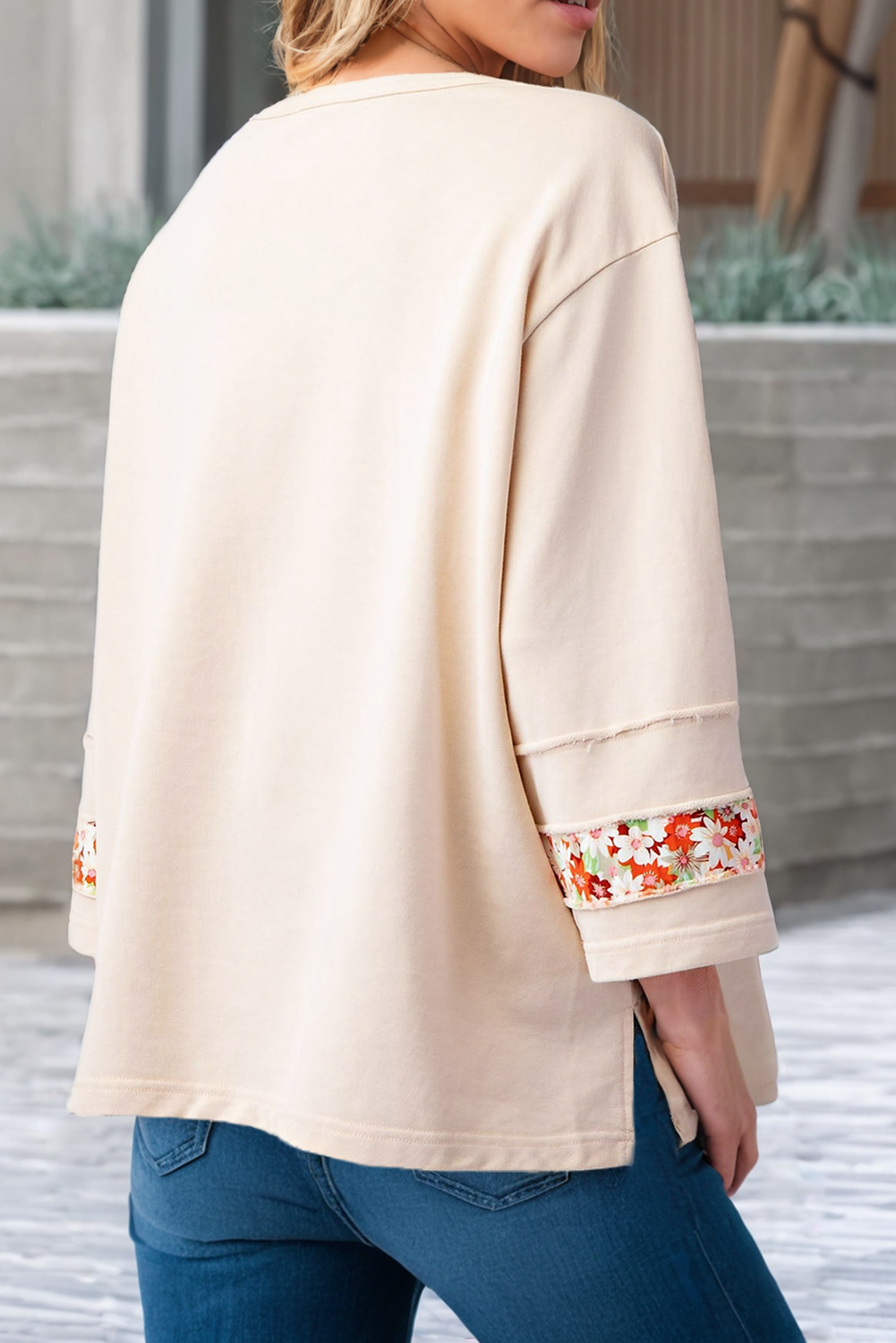 Flower Patch Exposed Seam Top