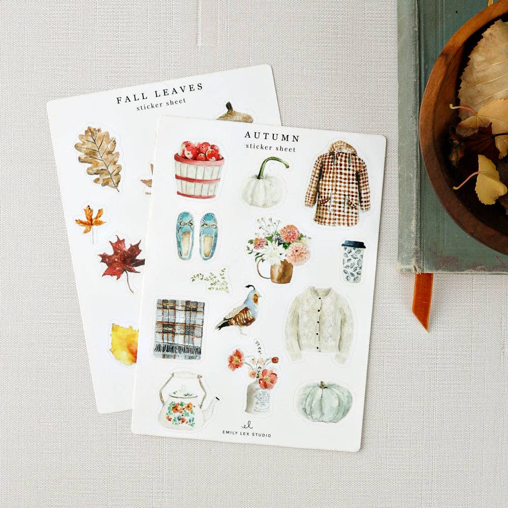 Autumn sticker sheets