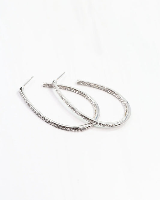 Bethie Crystal Oval Hoop