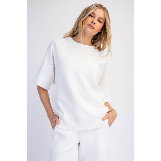 Modal Ribbed Neck Top
