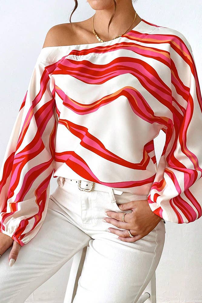 Lola's Scallop Stripe Blouse