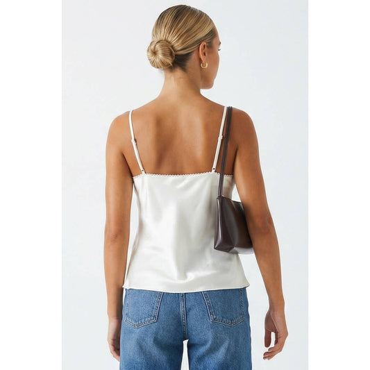 Ruby's Scallop Trim Satin Cami