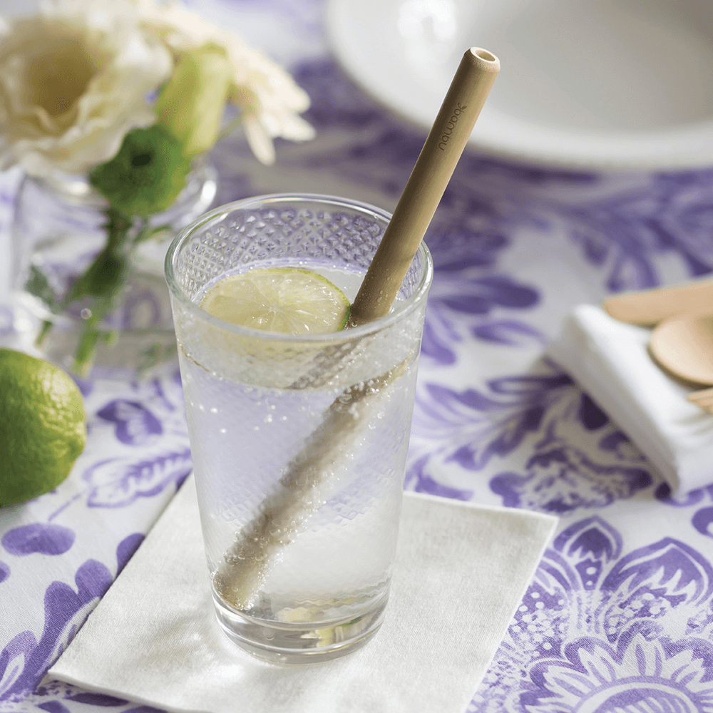 Original Reusable Green Bamboo Straws - Set of 6