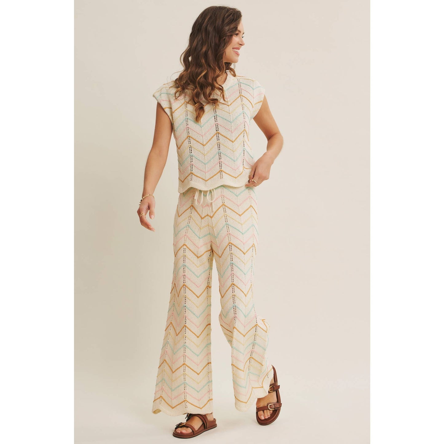 Chevron Knit Trousers