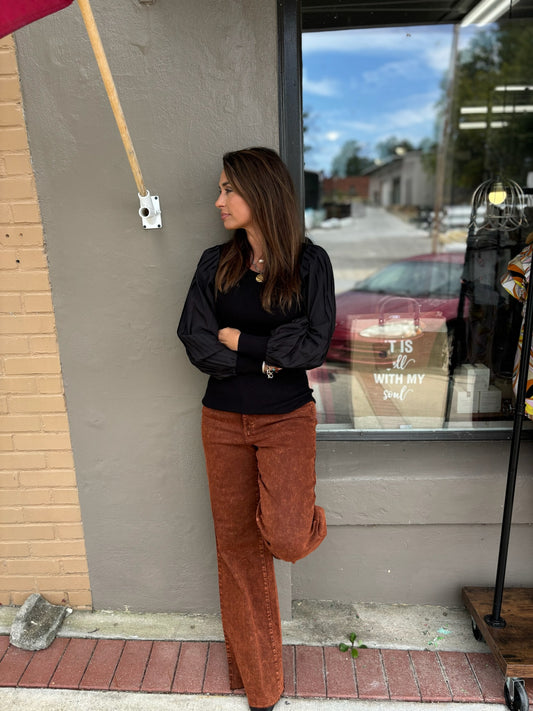 JB - Pumpkin Spice Raw Hem Jeans