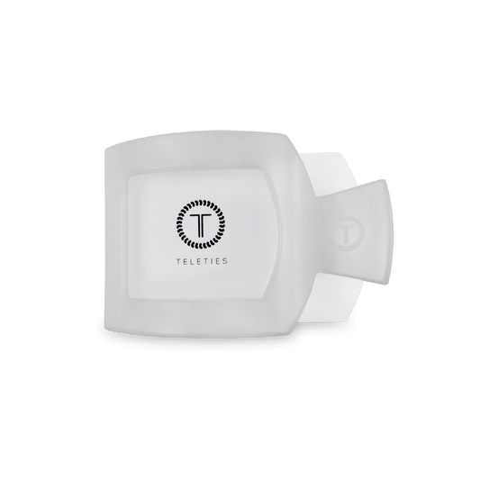 Flat Coconut White Square Clip - Small