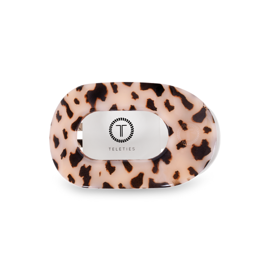 Flat Blonde Tortoise Round Clip - Medium