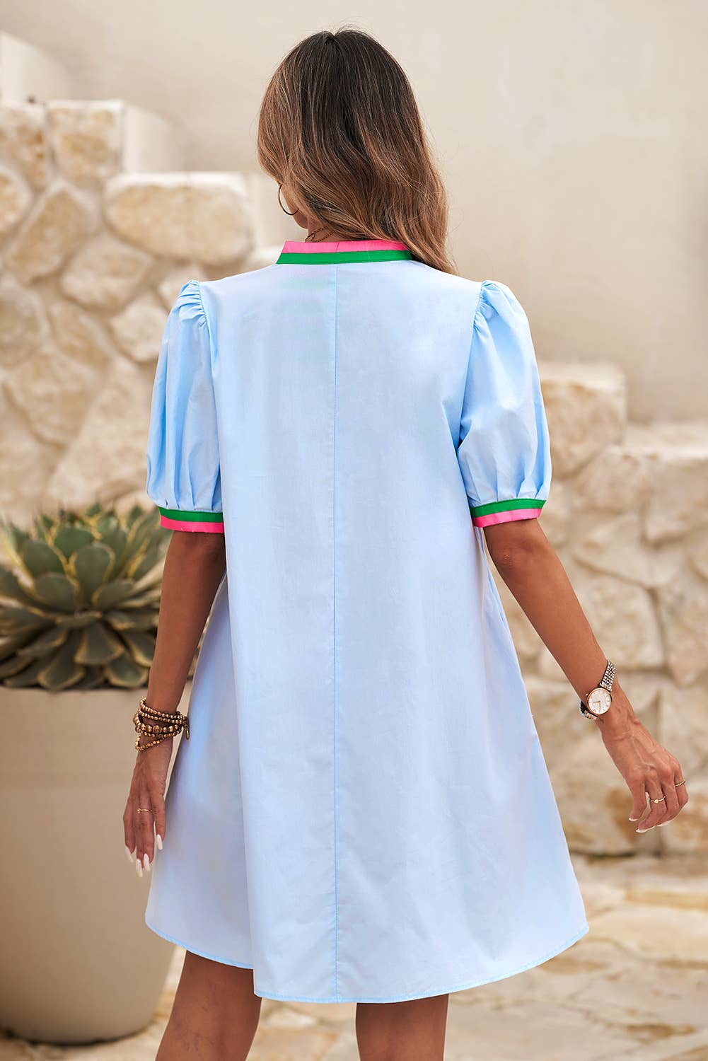 Louise's Striped Collard Dress