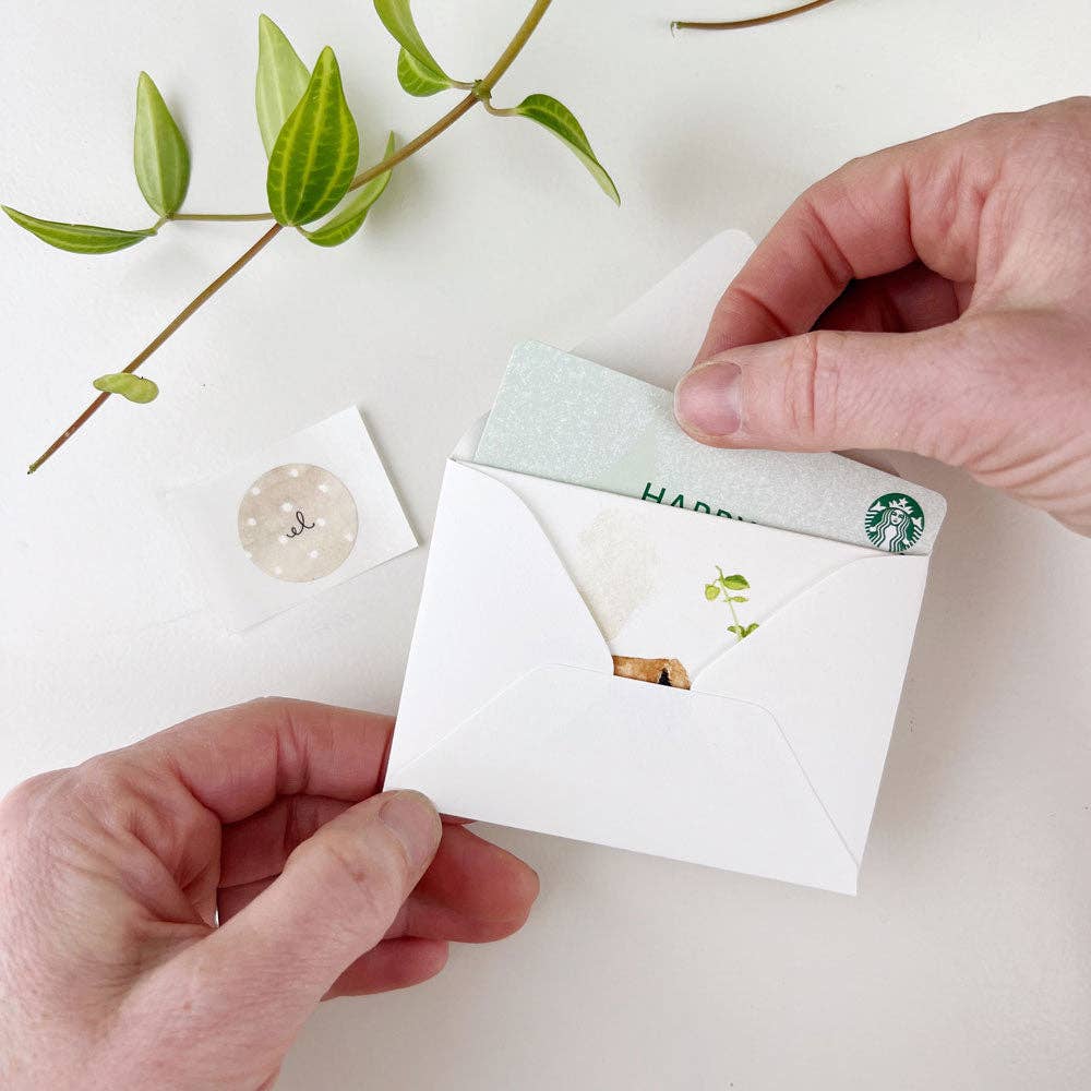 Garden rose mini notecard
