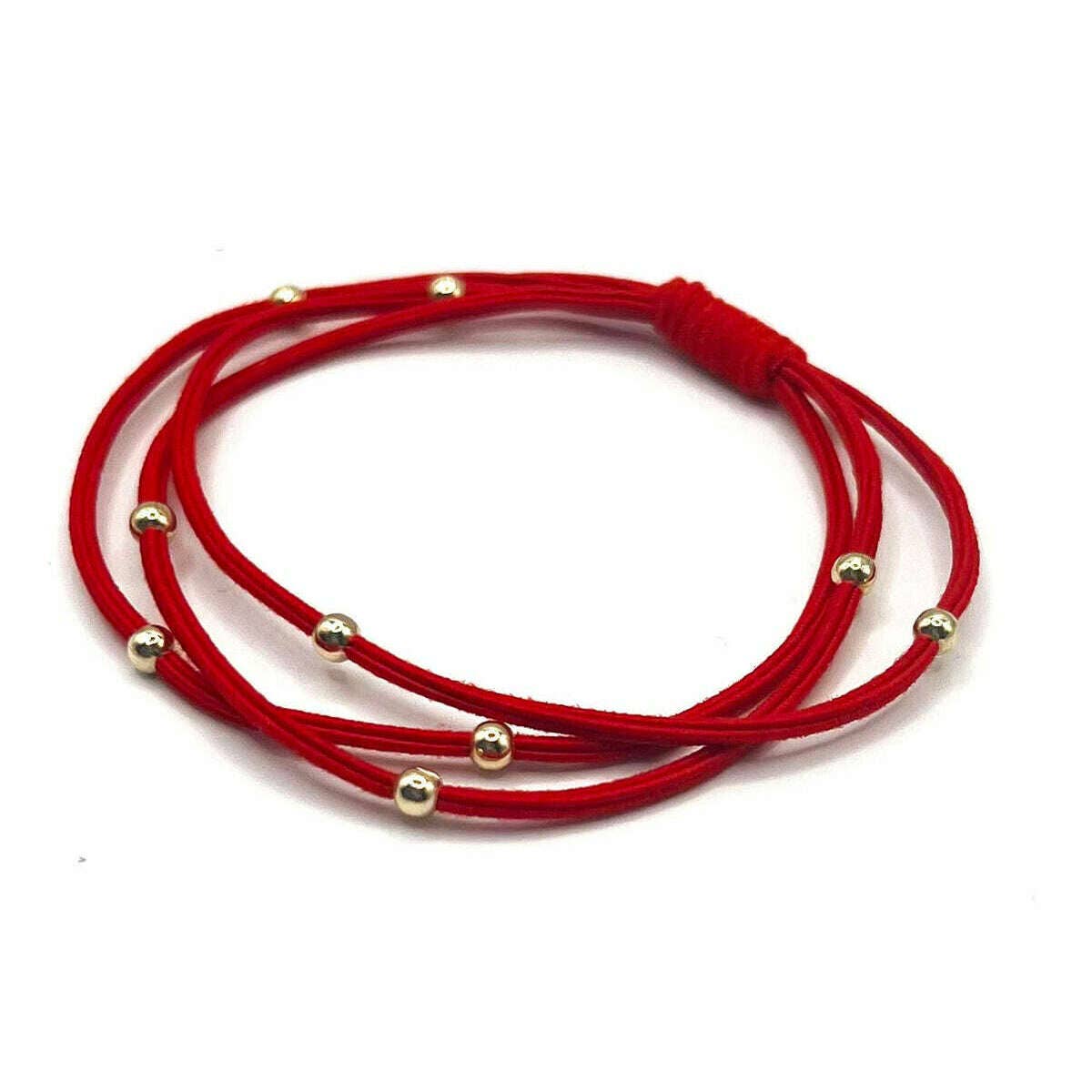 Red Water Pony Hair Bands