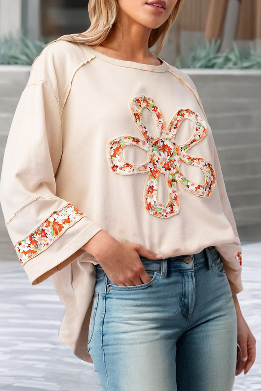 Flower Patch Exposed Seam Top