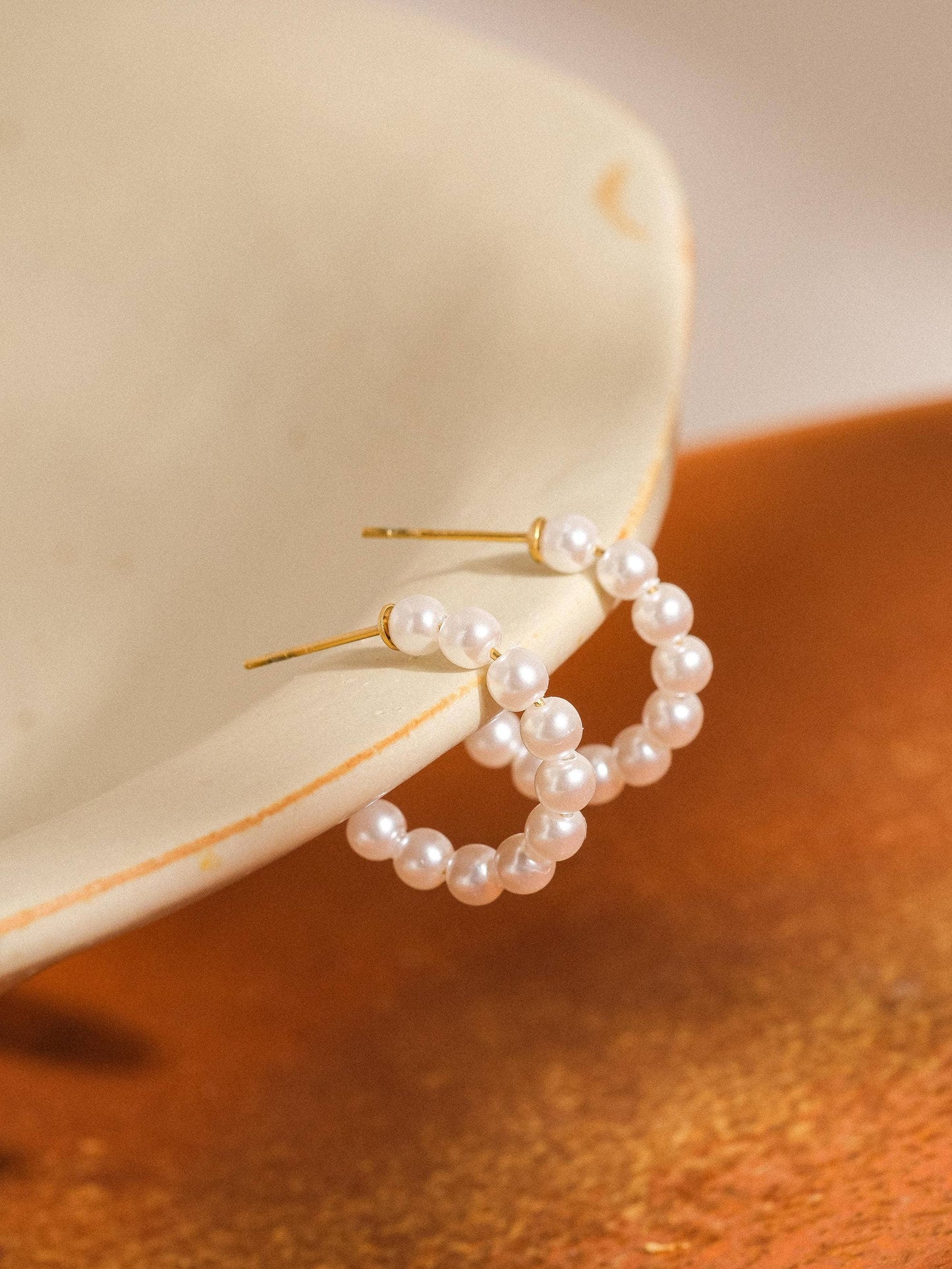 Chapin Pearl Hoop Earring