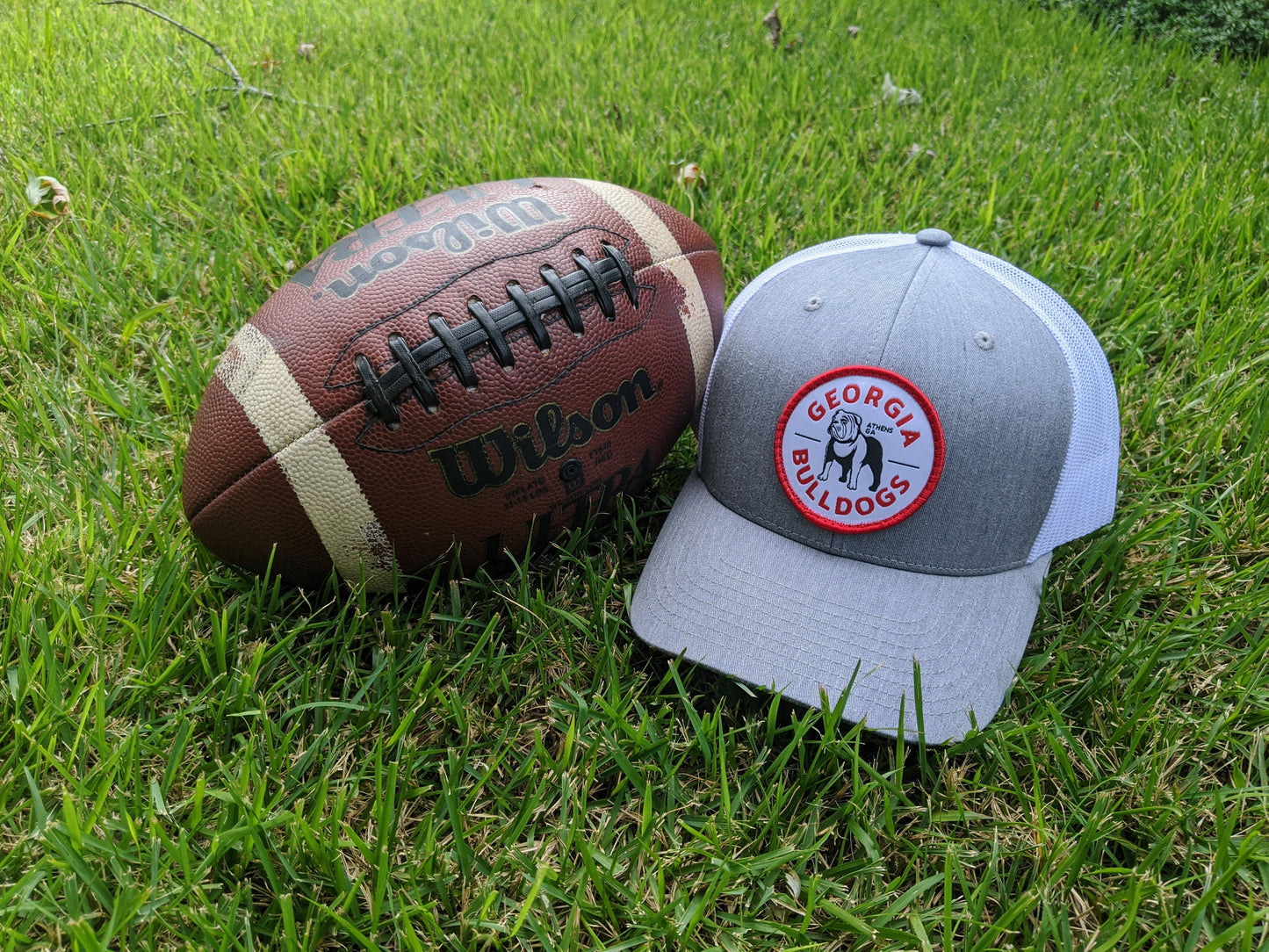 Grey & White Georgia Bulldogs Trucker Hat