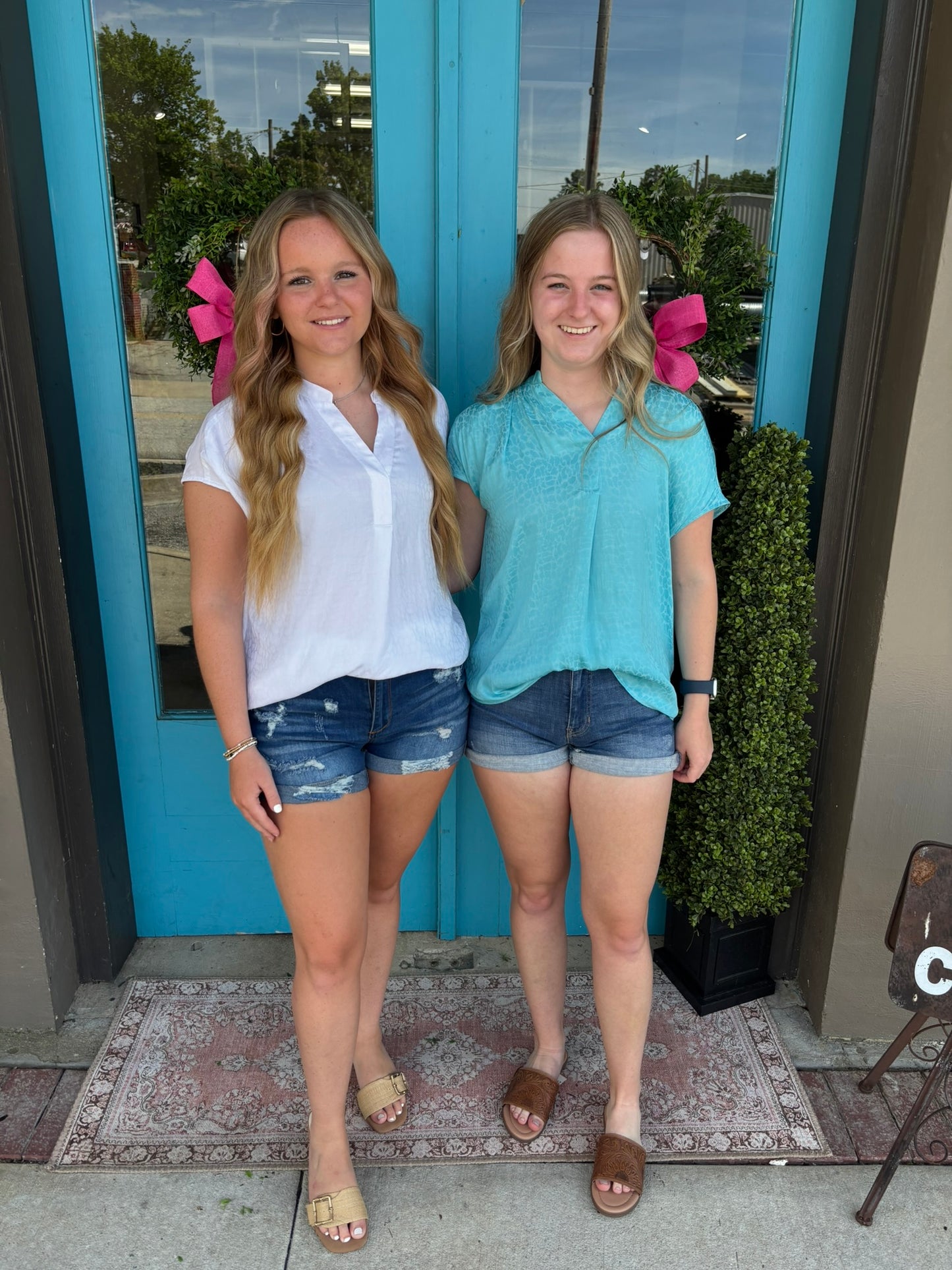 Shirley's Aqua Blouse