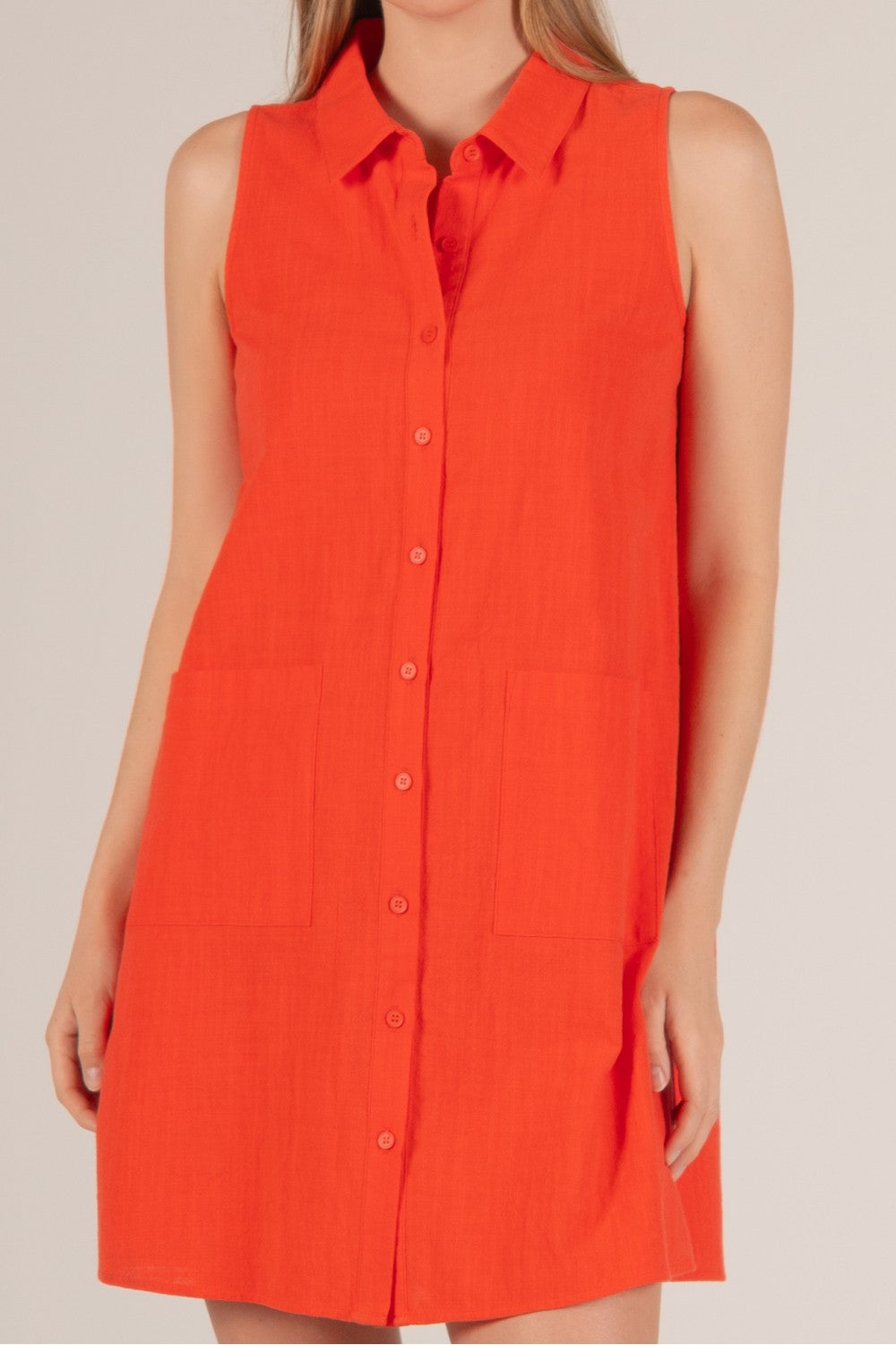 Cara's Coral Shirt Dress