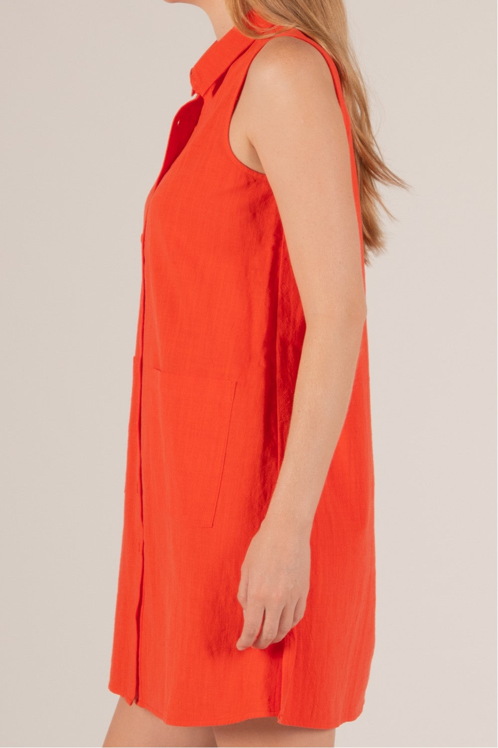 Cara's Coral Shirt Dress