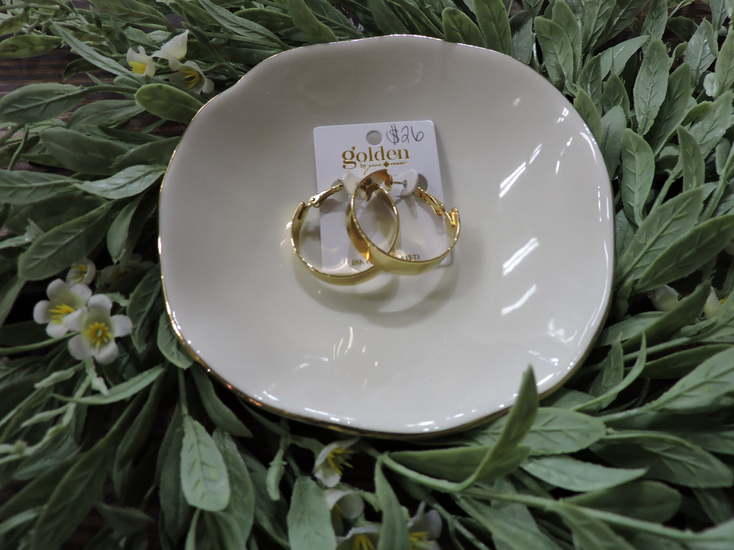 Gold Plated Gold Thick Hoop Earring