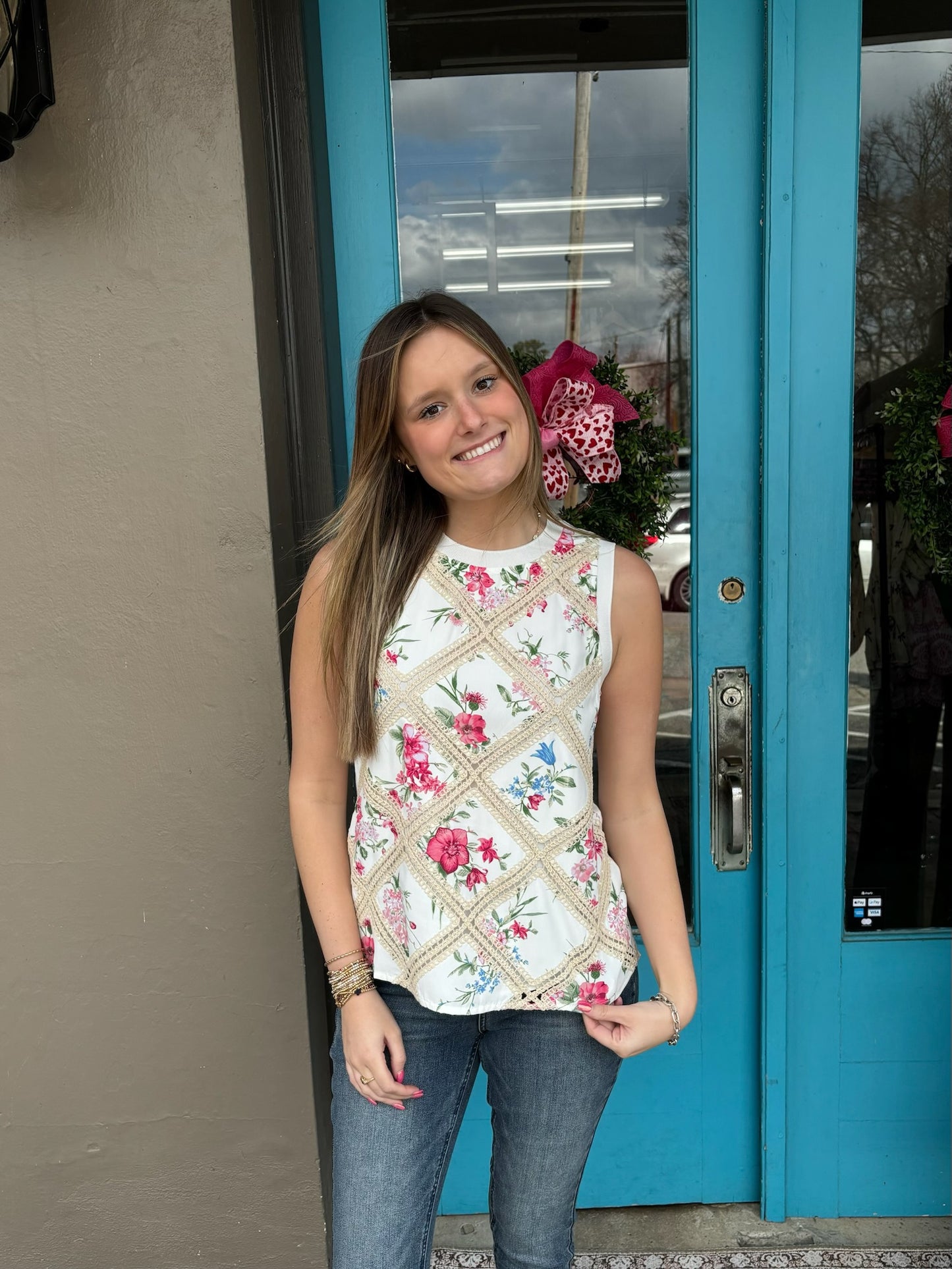 Crochet Floral Blouse