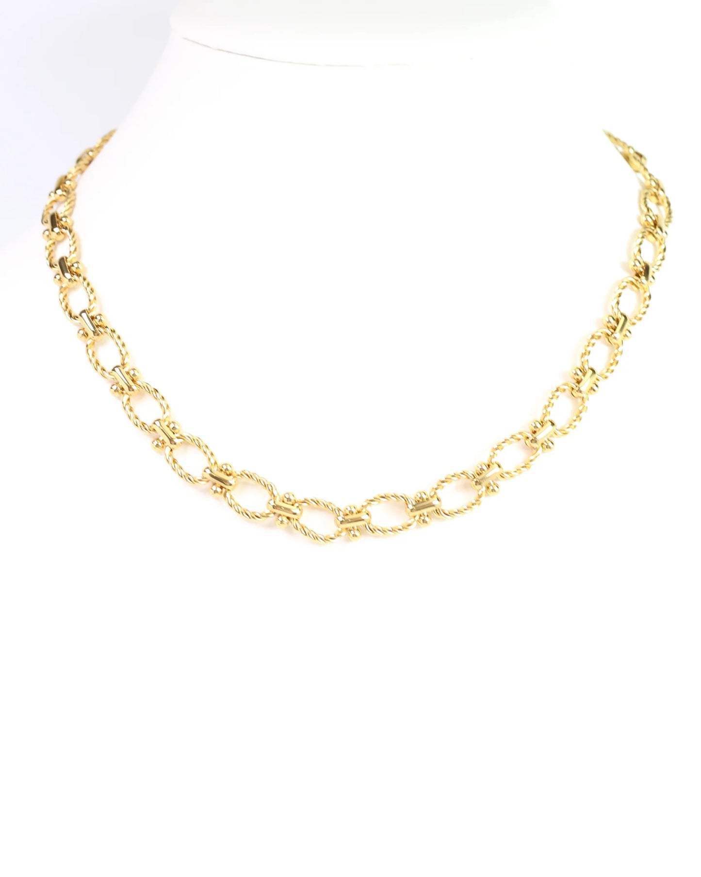 Tulsa Twisted Link Necklace Gold