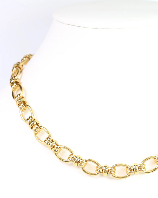 Osterly Oval Link Necklace Gold