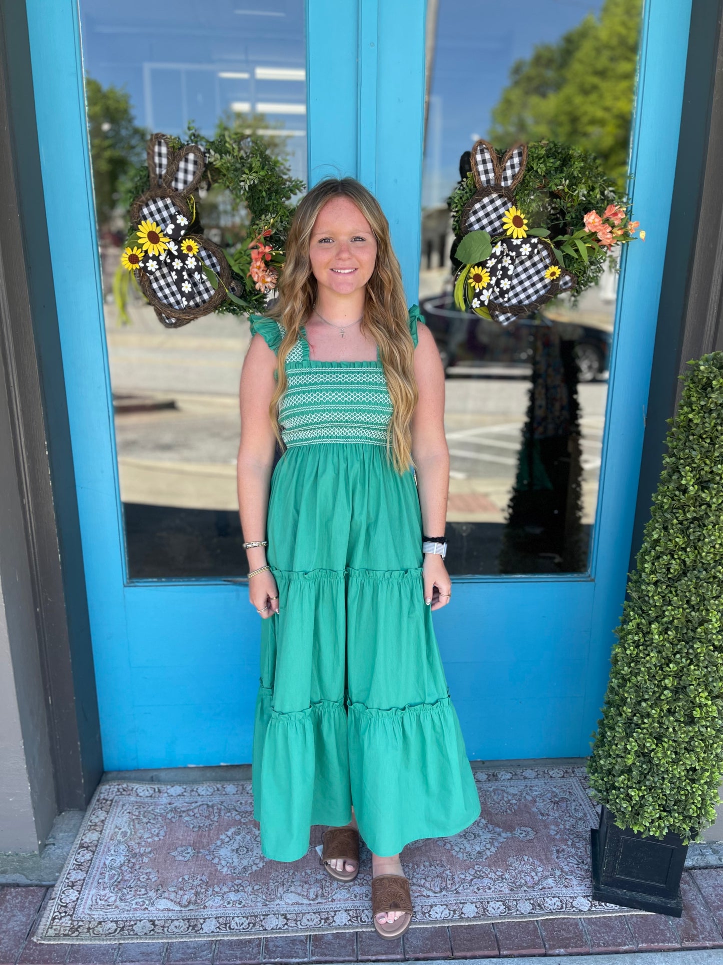 Lacey's Detailed Tiered Midi Dress