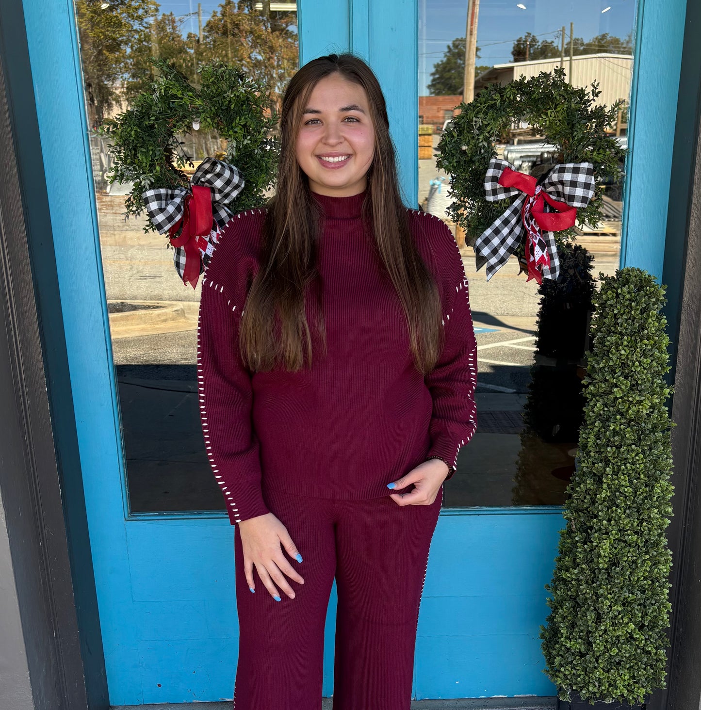 Oversized Burgundy Sweater