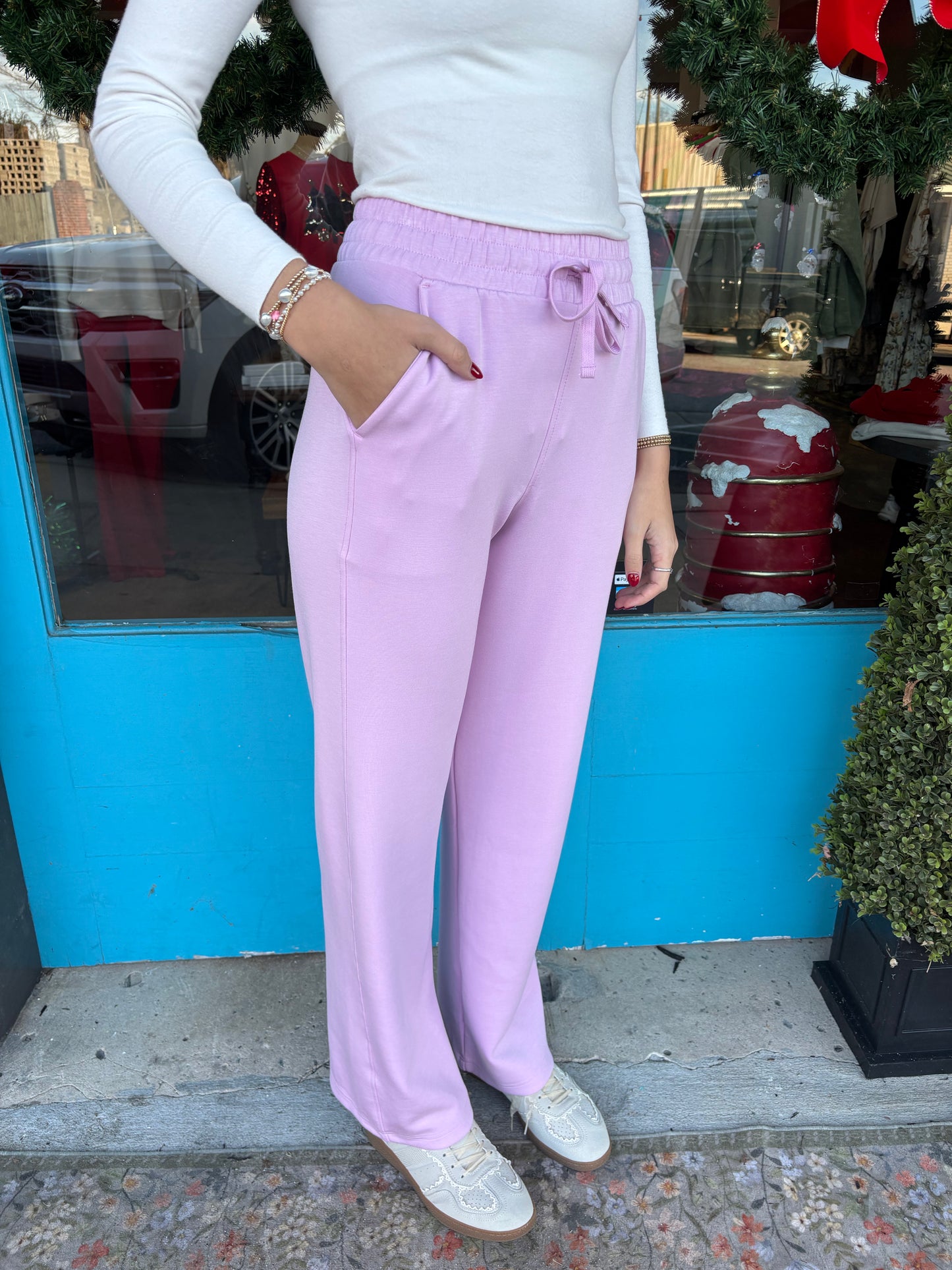 Purple Modal Poly Scuba Pants