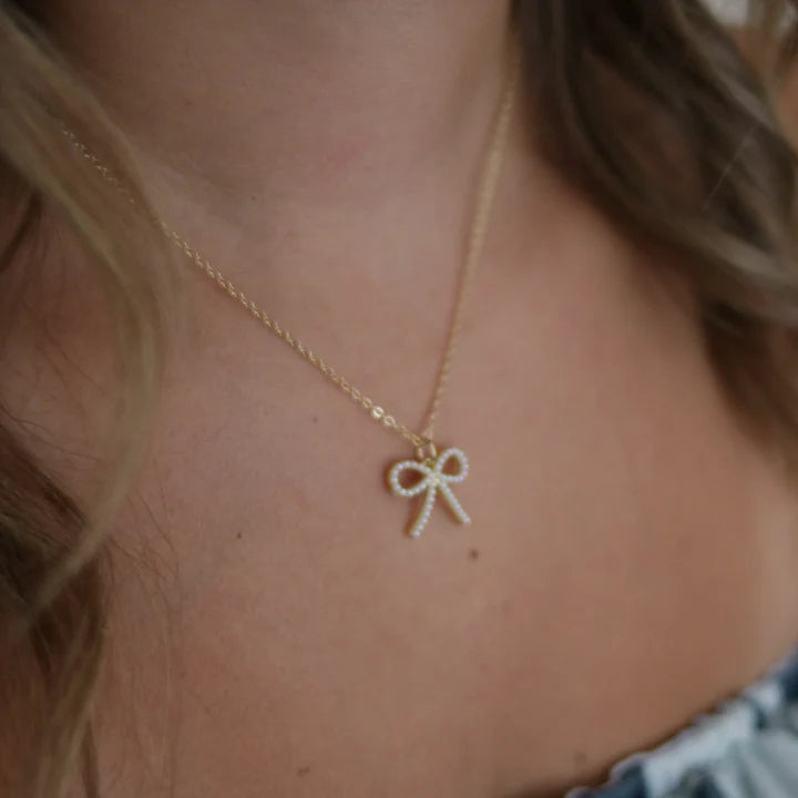 Baby Girl Bow Necklace