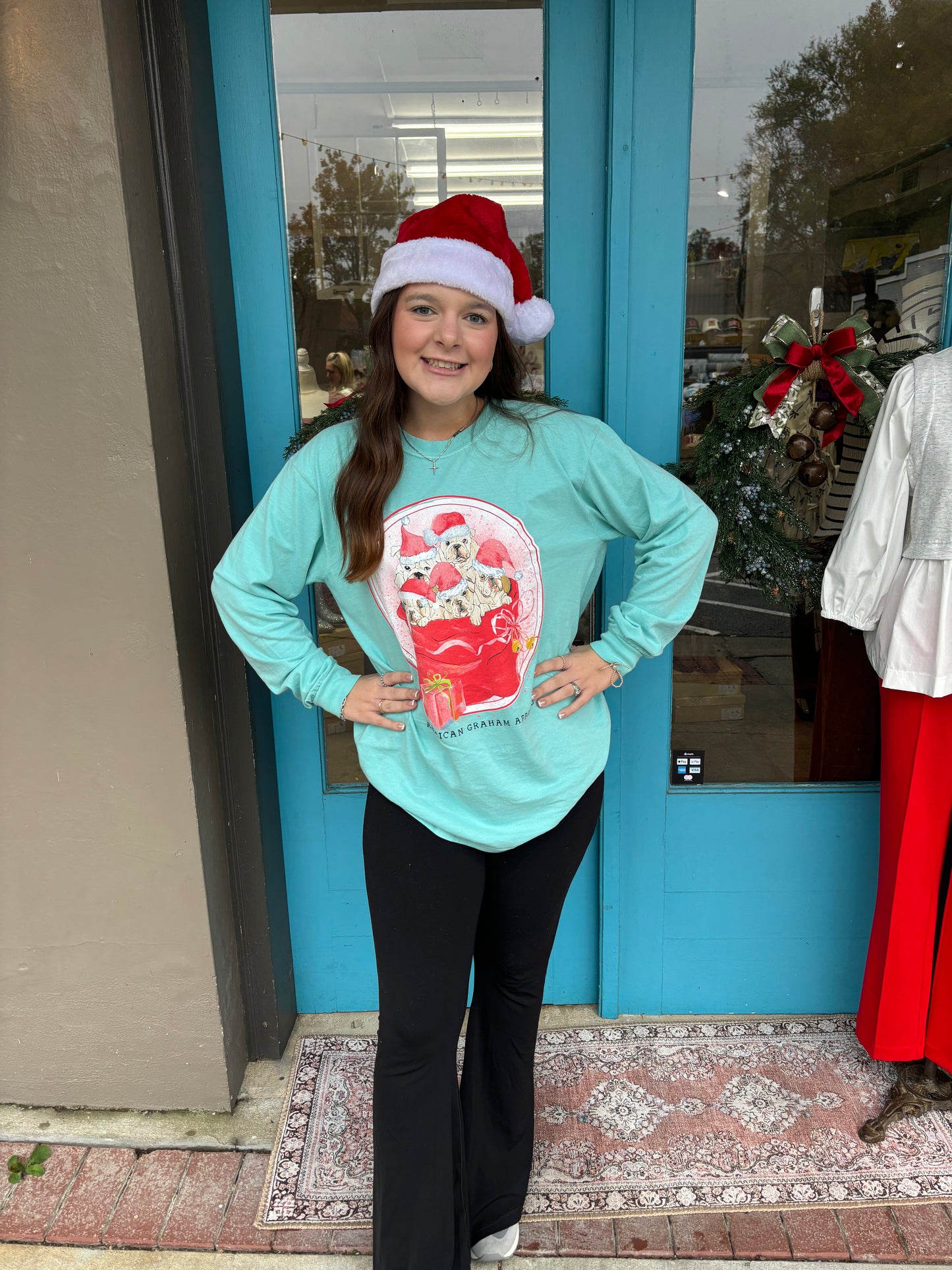 Santa's Little Yelpers Long Sleeve Comfort Tee