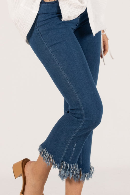 Stacey's Fringe Bottom Jeans