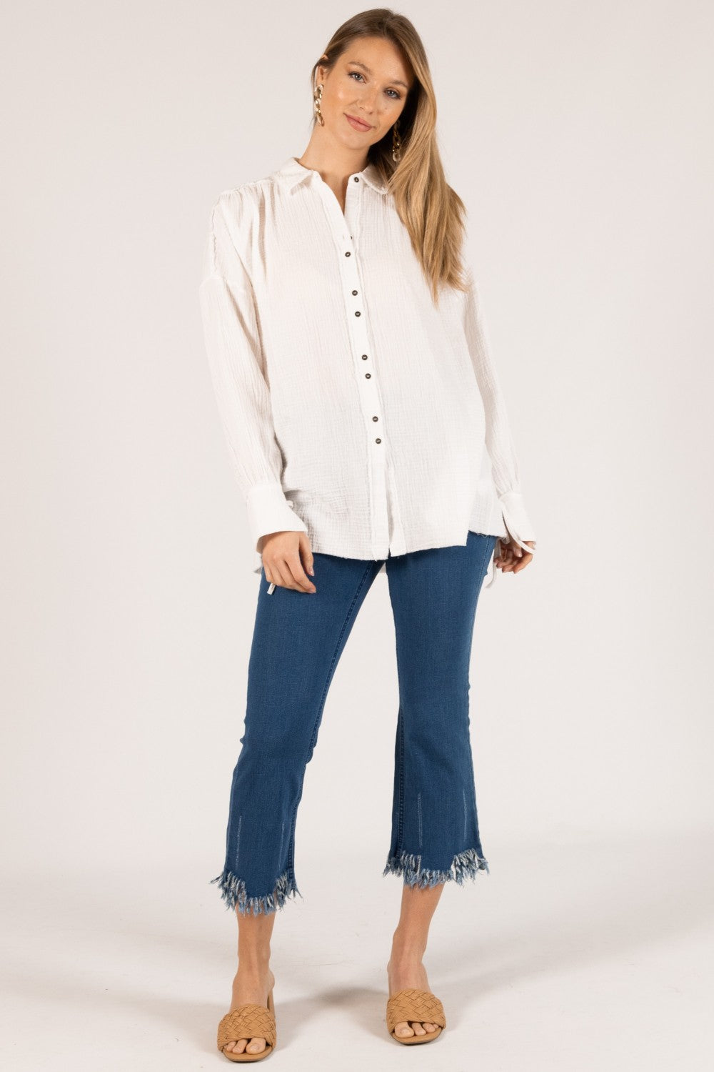 Stacey's Fringe Bottom Jeans