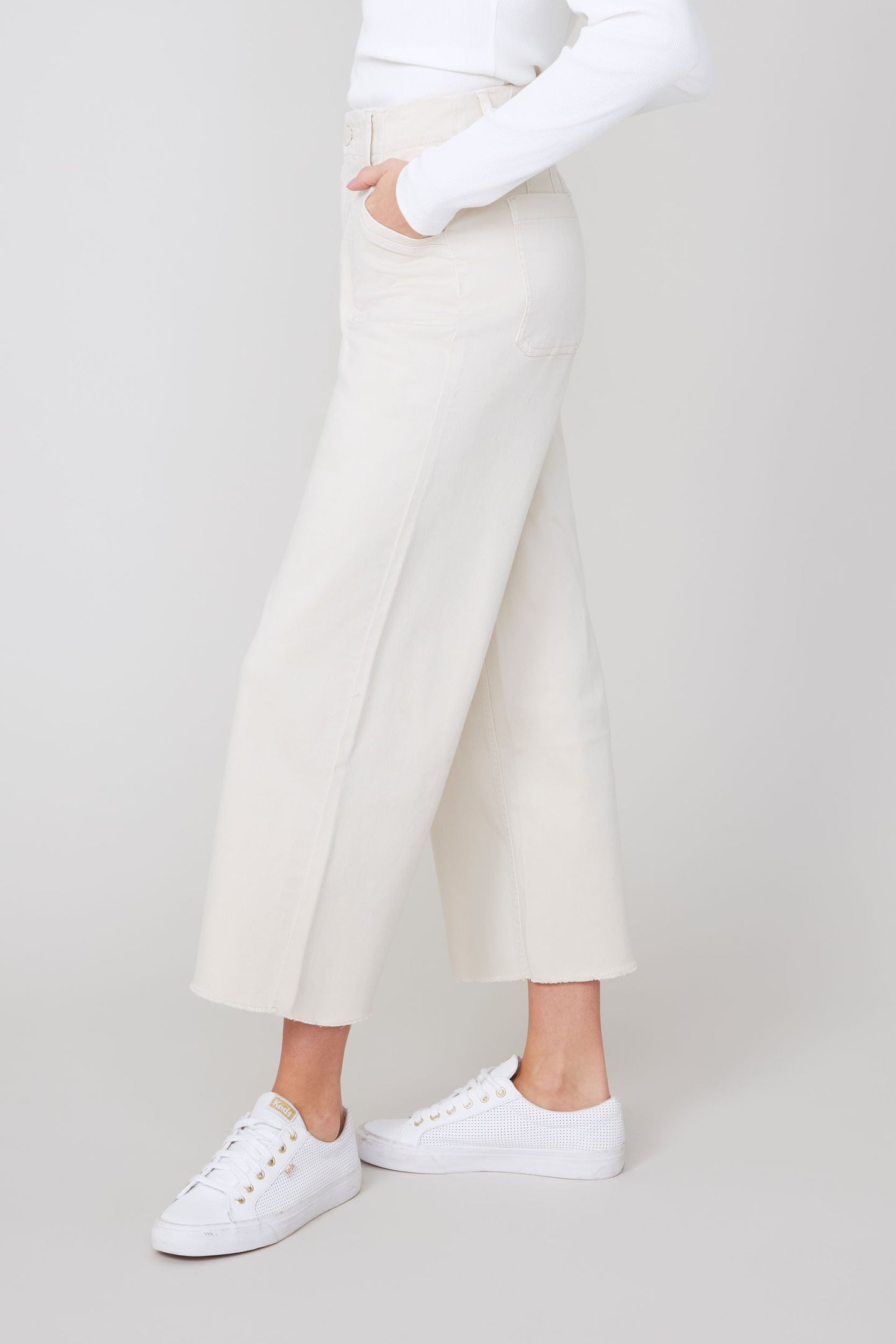 Oyster Raw Hem Pants