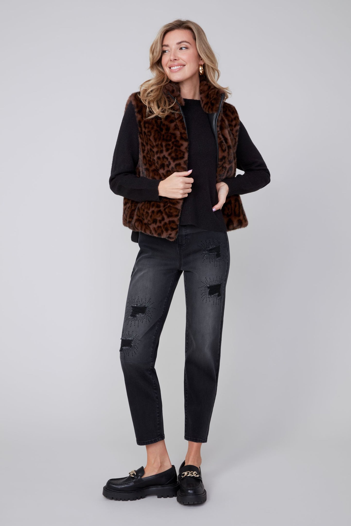 Chestnut Leopard Vest