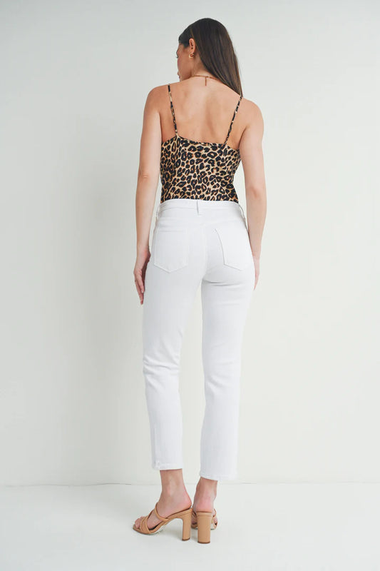 White Straight Jeans