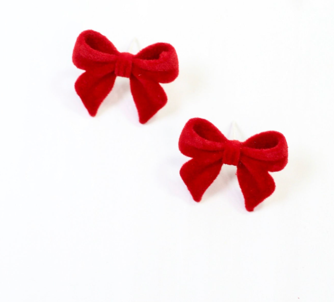 Angelina Velvet Bow Earring