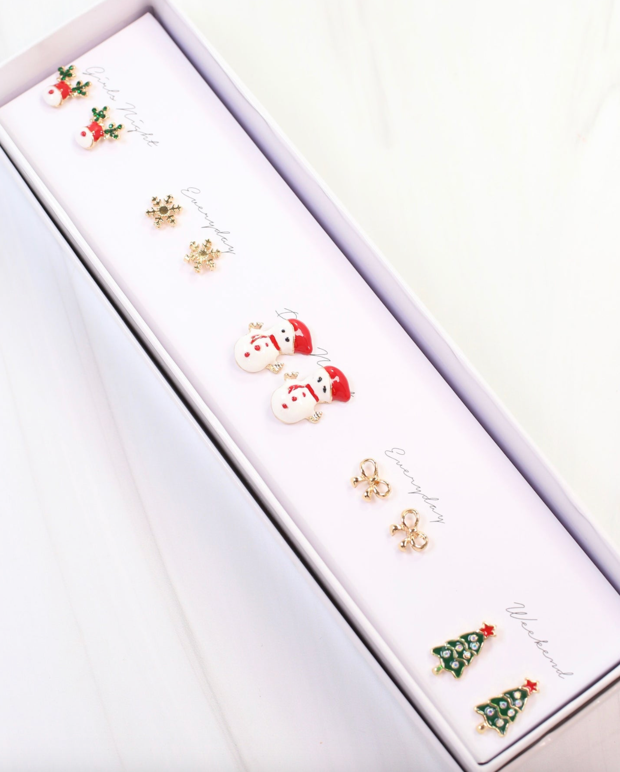 Friendly Frosty Earring Set