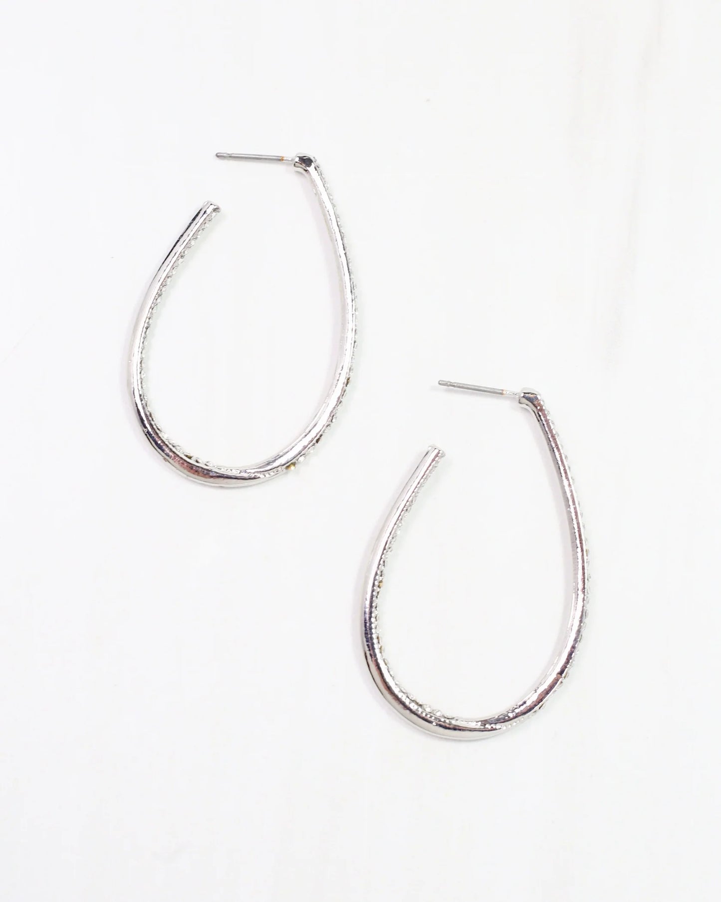 Bethie Crystal Oval Hoop