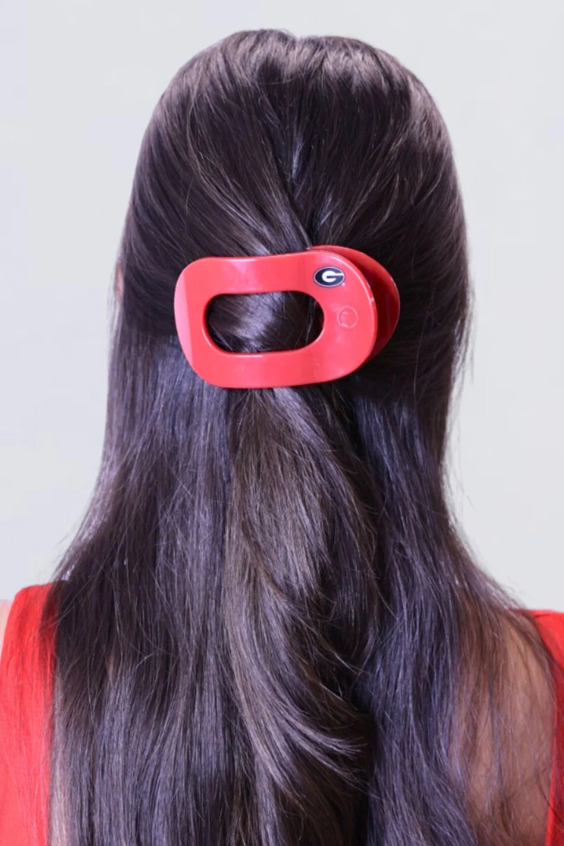 Flat University of Georgia Round Clip - Medium