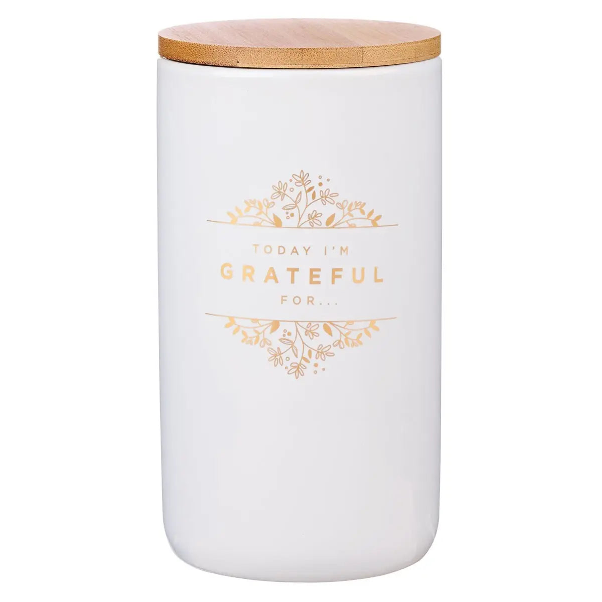 Grateful Ceramic Gratitude Jar with Cards