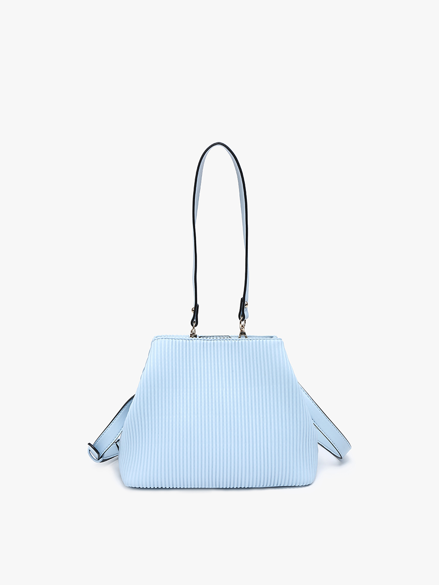 Dove Pleated Satchel