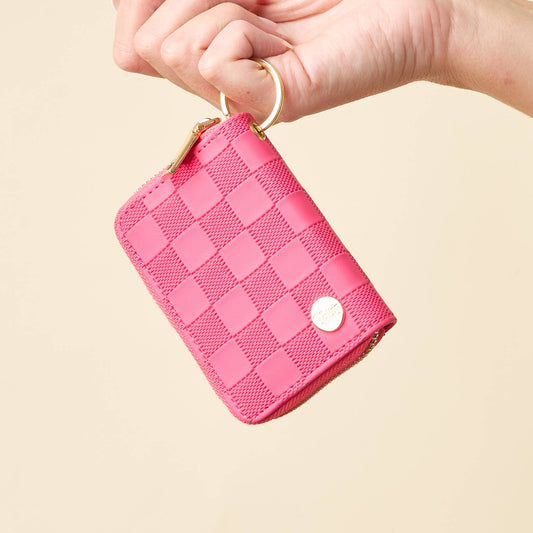 Hot Pink Zip Around Wallet