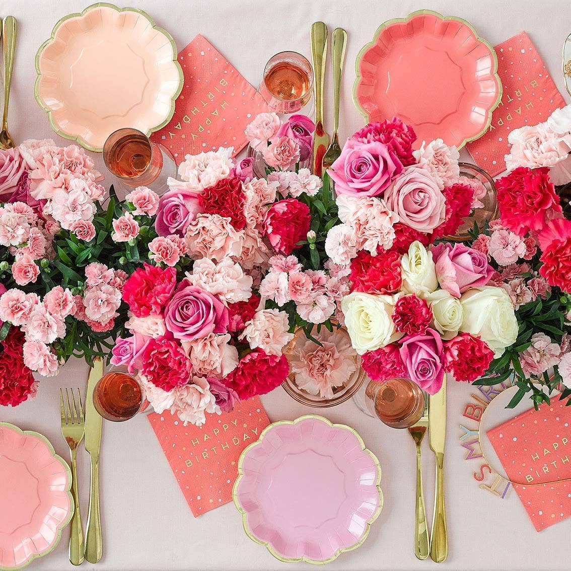 Rose Pink & Gold Candles