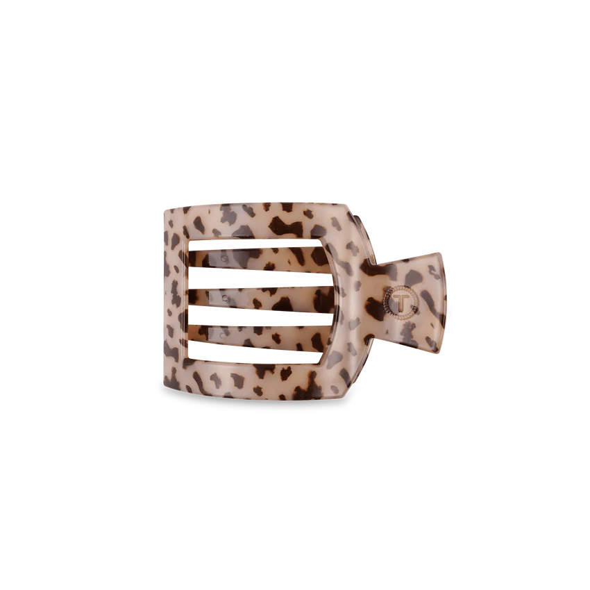 Flat Blonde Tortoise Square Clip - Small