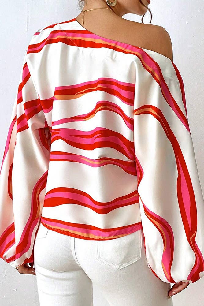 Lola's Scallop Stripe Blouse