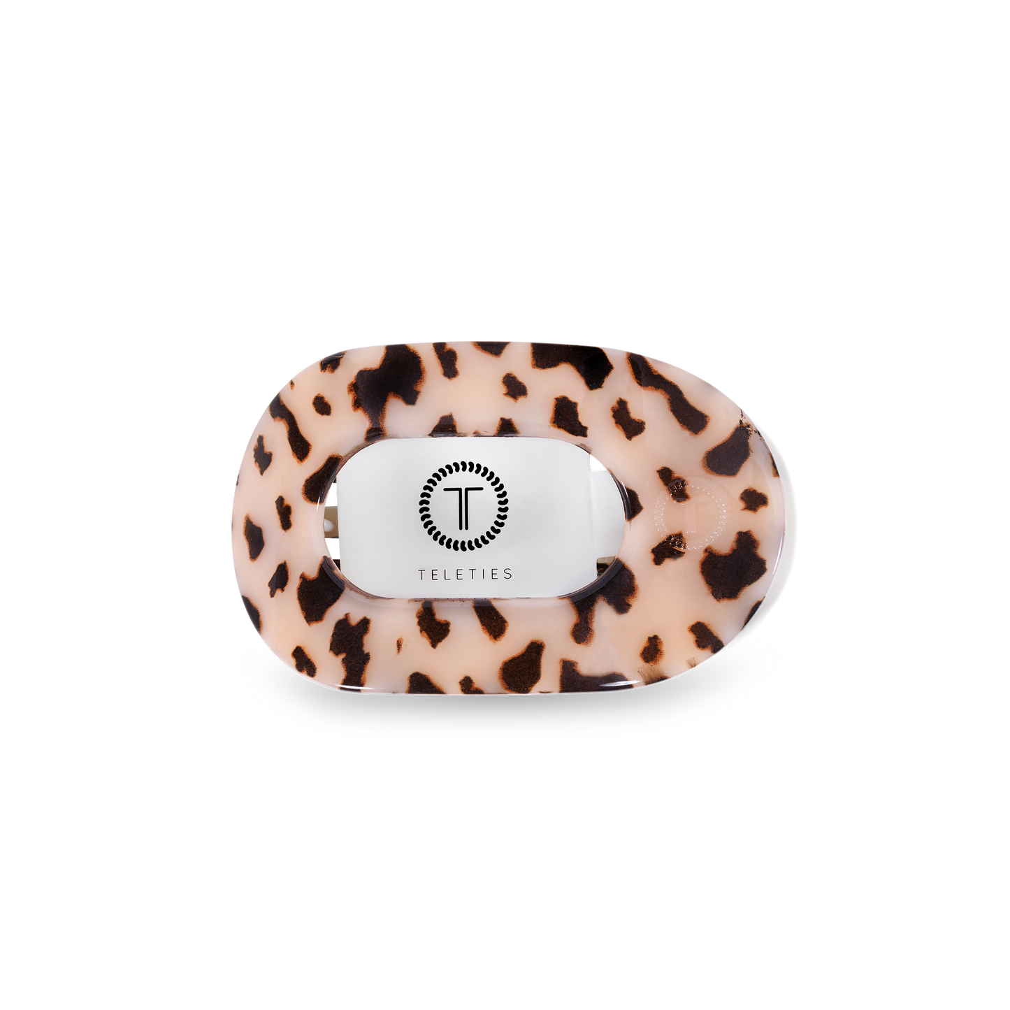 Flat Blonde Tortoise Round Clip - Small