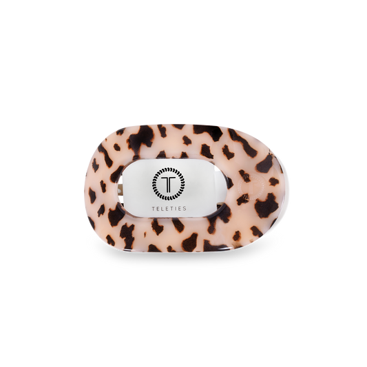 Flat Blonde Tortoise Round Clip - Small