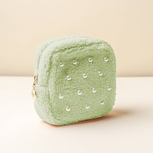 Teddy Pouch with Pearls